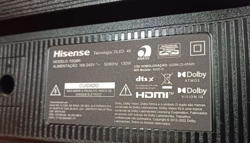 SMARTV 55 POLEGADAS (UHD 4K) HISENSE! NOVA (para retirada). TROCO! PARCELO 12X LEIA! - Foto 5