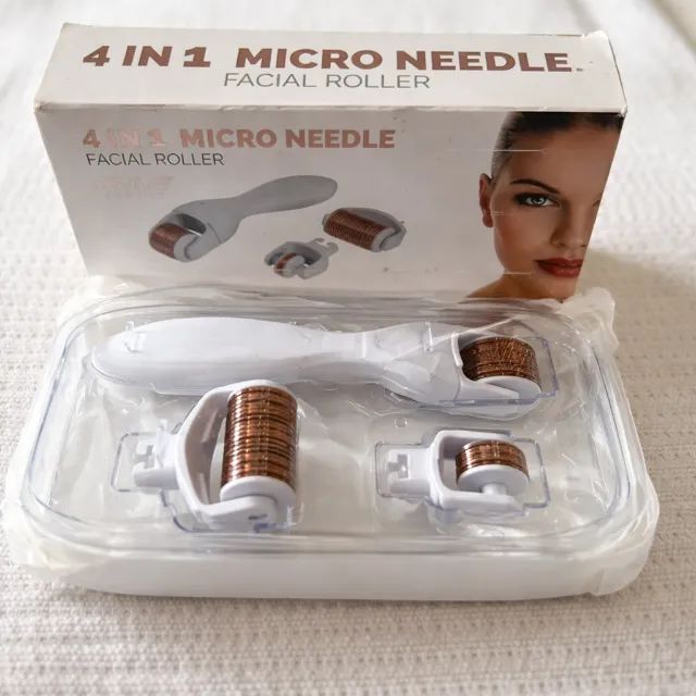 Micro Agulhamento - 4 em 1 Micro Needle Facial Roller 