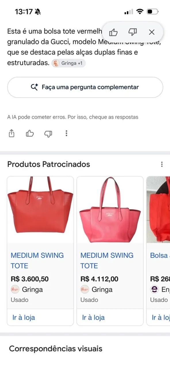 Bolsa Gucci vermelha original  - Foto 4