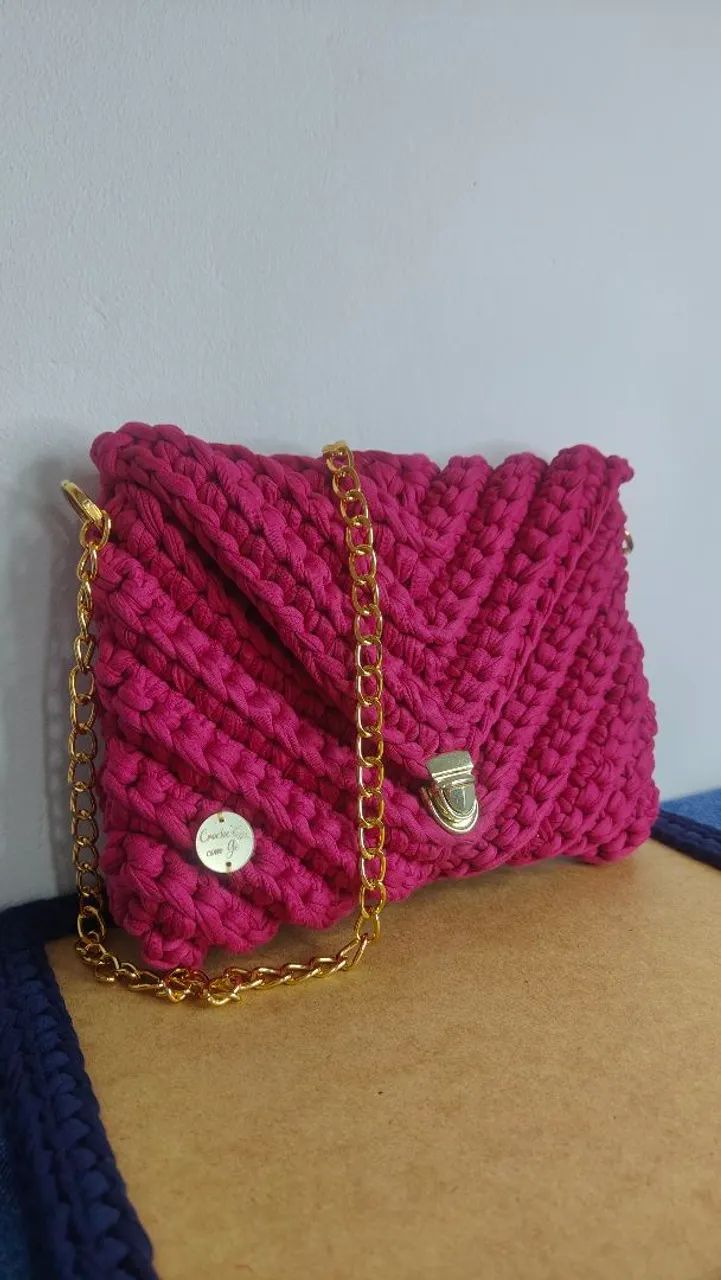 Bolsa moderna em croche - Foto 2