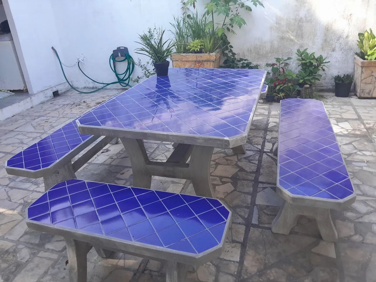 MESA DE CIMENTO PASTILHAS CERÂMICA  - Foto 2