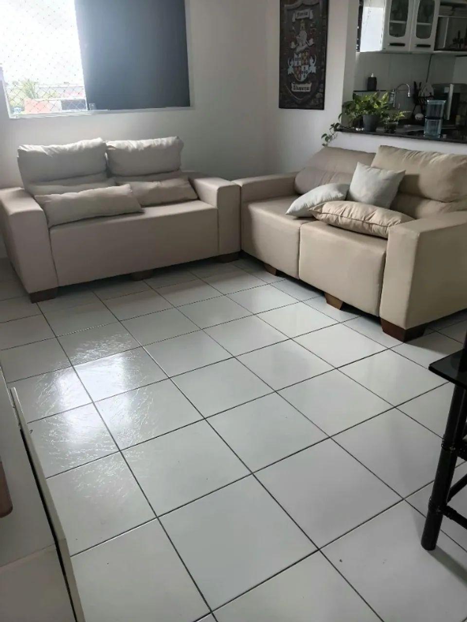 Sofá 06 lugares tecido impermeável acqua Block bege - Foto 5
