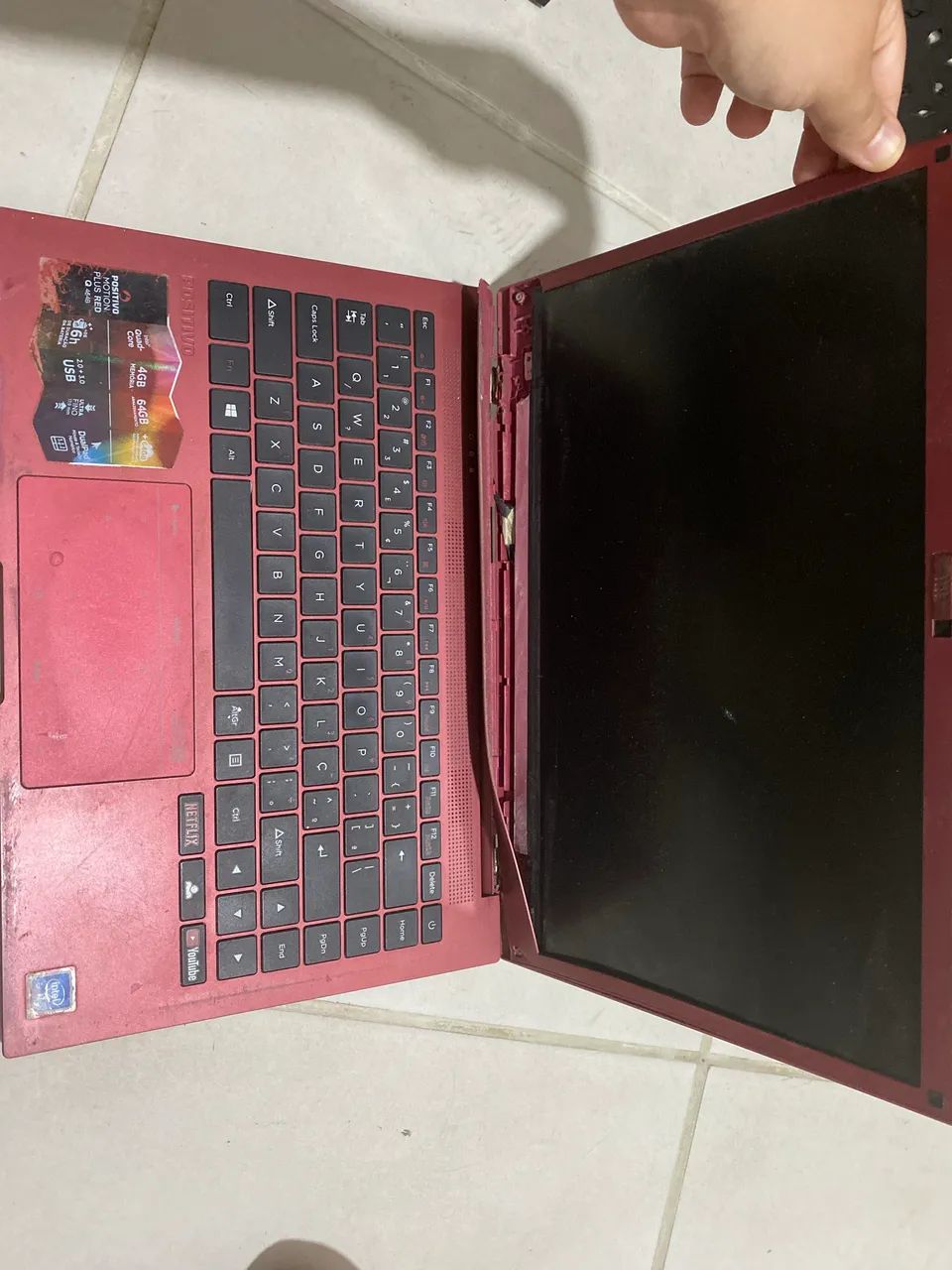 Notebook quebrado 