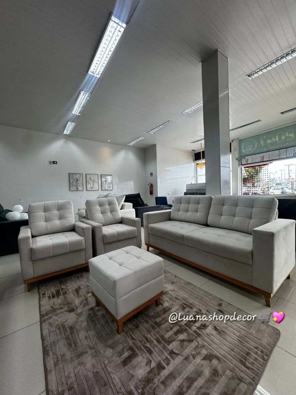 Kit Madrid Sofá com Poltronas Luxo - Direto da Fábrica 