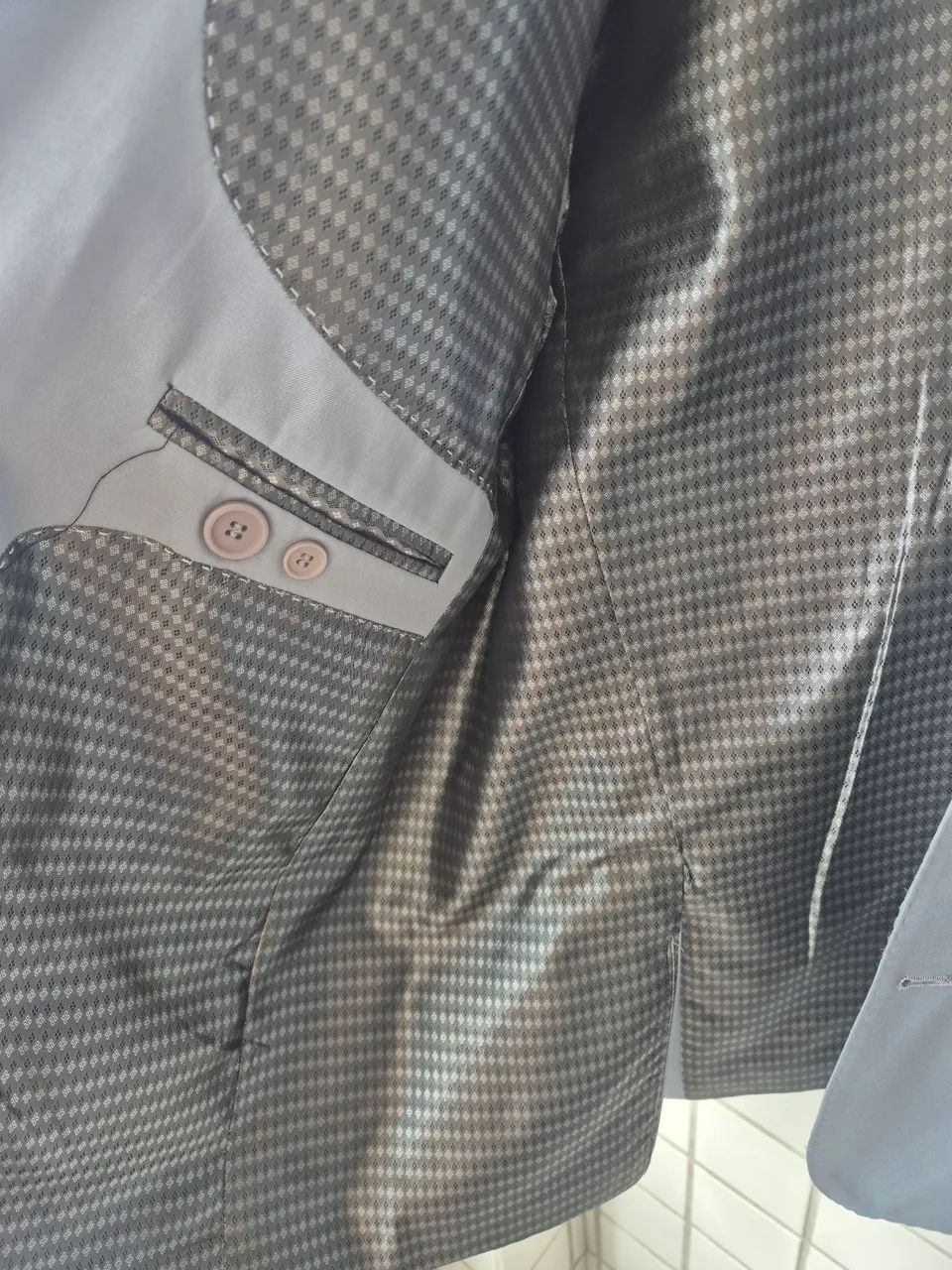 Terno Cinza Claro Azulado 64 Slim - Foto 3