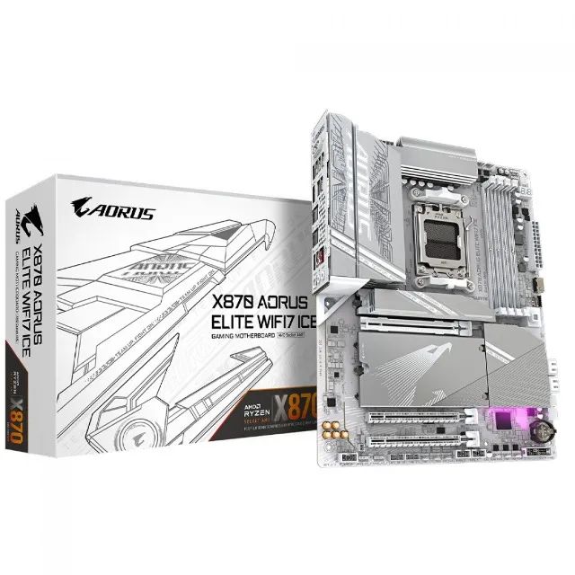 Placa Mãe Gigabyte X870 Aorus Elite Wifi 7 Ice