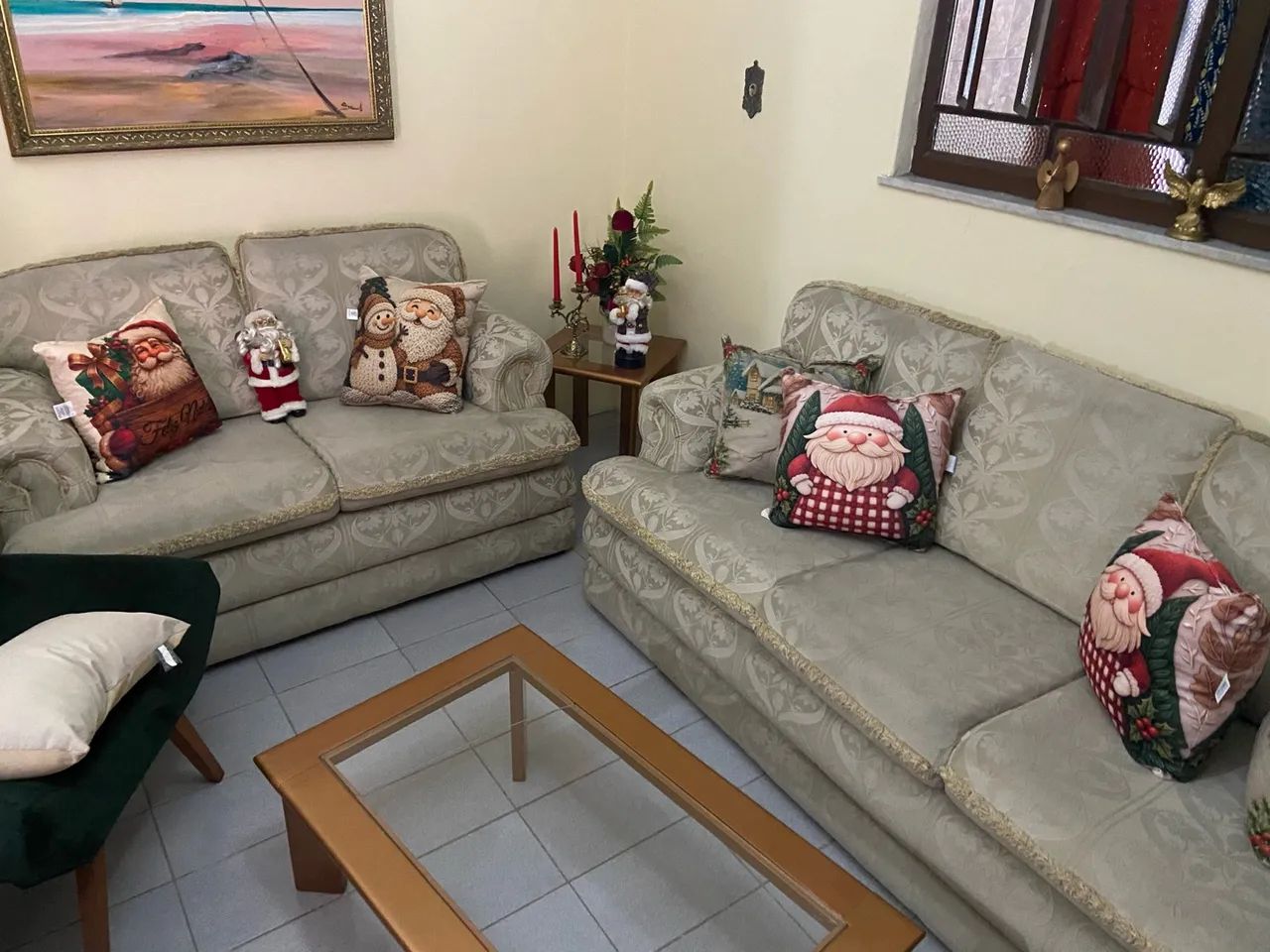 Conjunto de sofá Colonial clássico com tecido jacquard - Foto 3