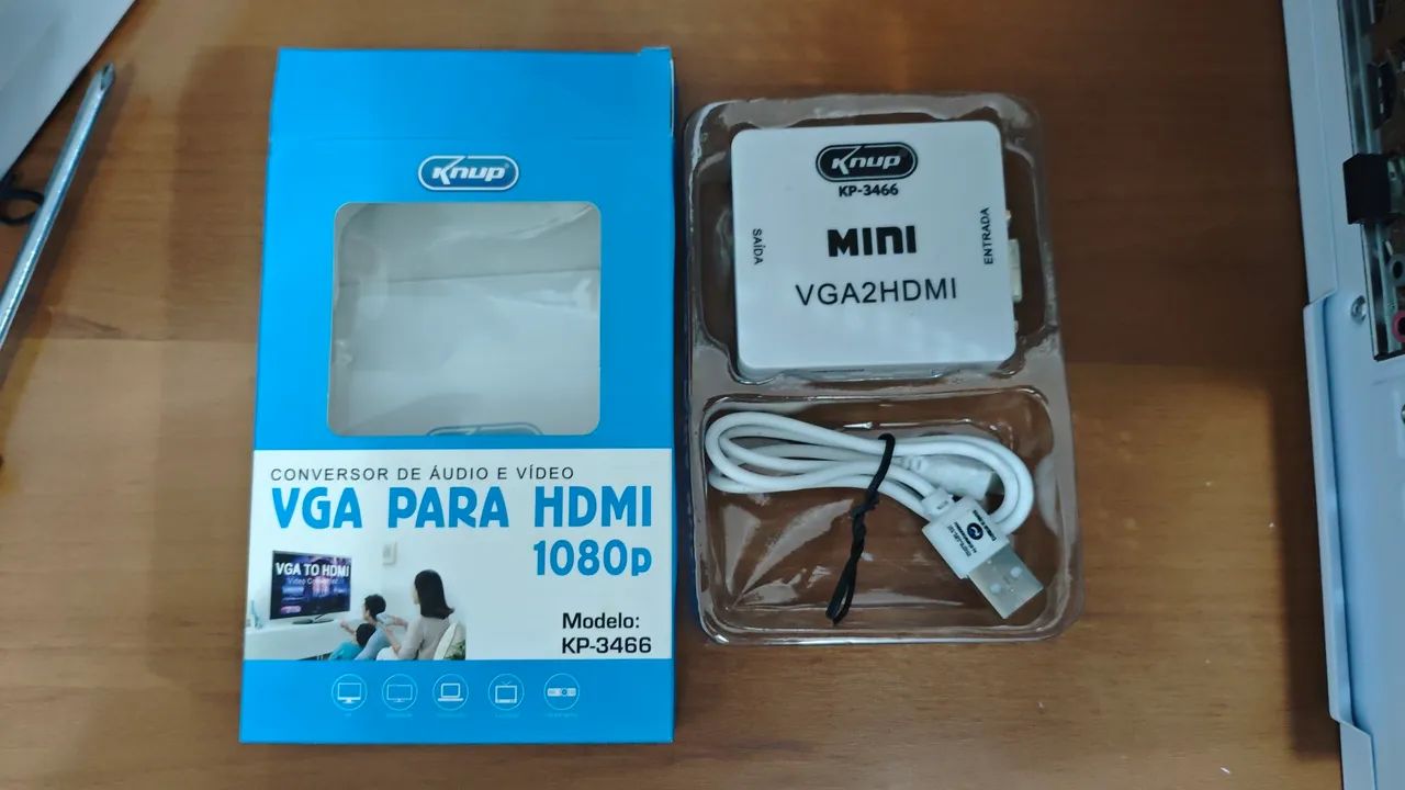 Conversor de áudio e vídeo VGA para HDMI - Foto 2