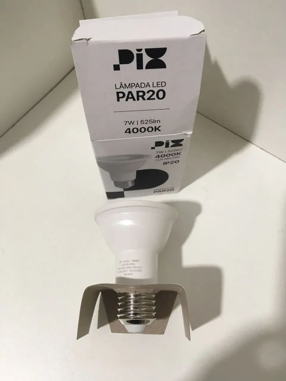 Lâmpada de Led Pix Par20 7w E27 4000K Branco Neutra - NOVA - Foto 3