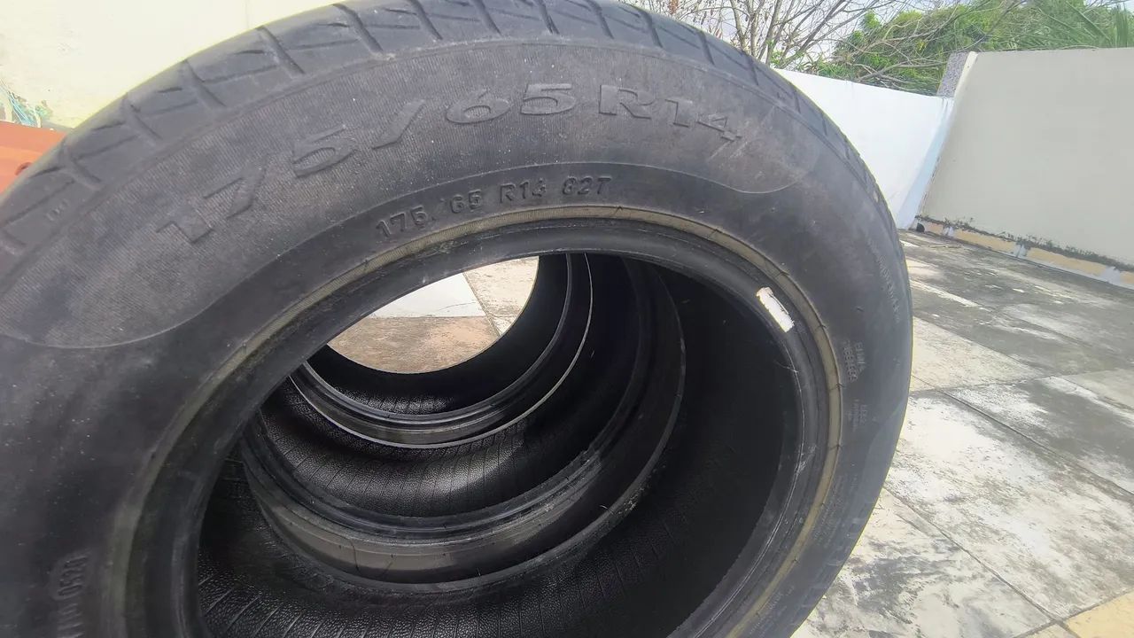 Pneu 175x14 Pirelli usado bom estado * - Foto 5