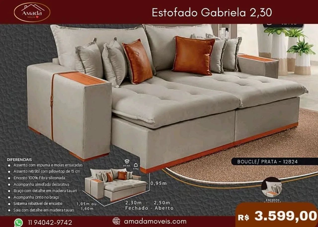 Estofado Gabriela 2,30 - à pronta entrega 
