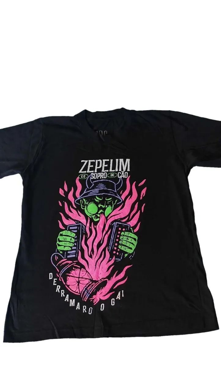 Camisa Rock Zepelim e o sopro do cão 