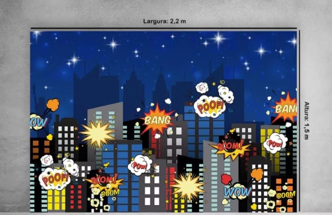 Painel de tecido Heróis