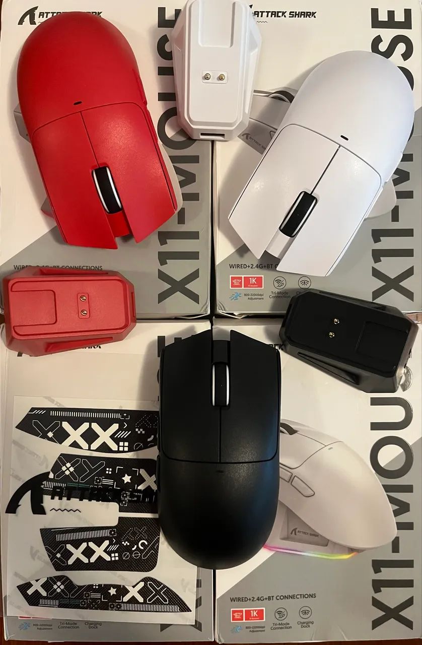 Mouse Attack Shark X11 NOVO Preto 