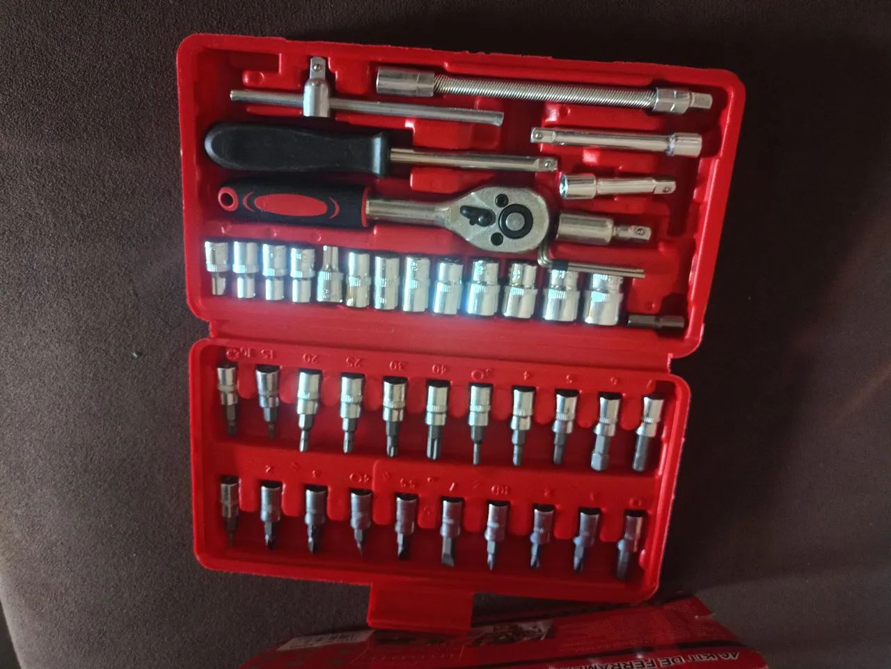 JOGO DE SOQUETES + BITS COM CATRACA - MALETA COMPLETA! ? - Foto 2