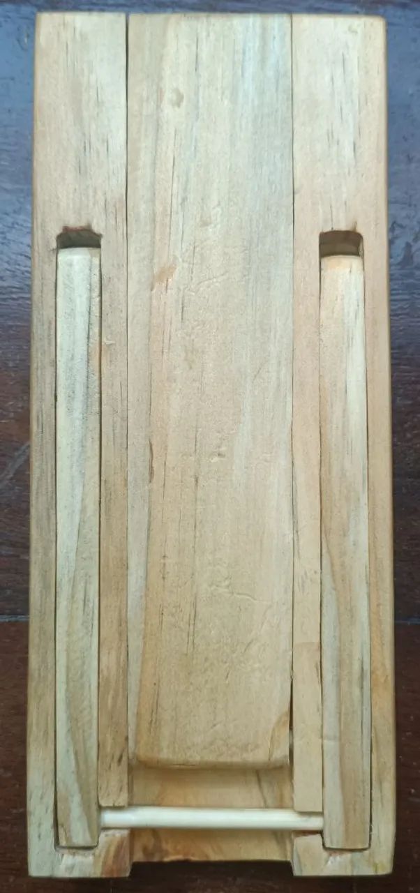 Suporte de celular e tablet em madeira desmontável artesanal - Foto 5