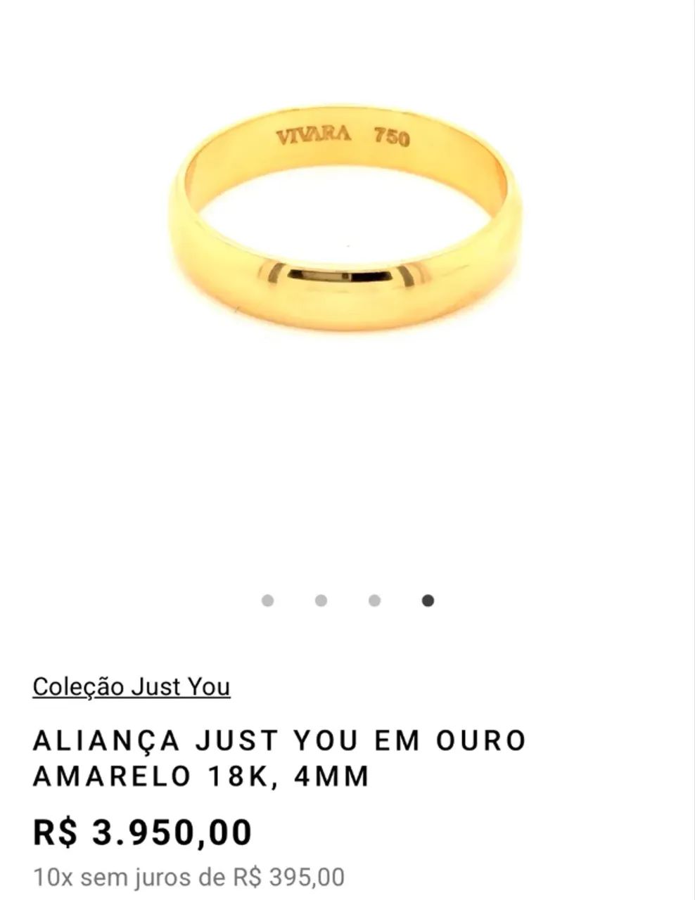 Aliança ouro vivara - Foto 2