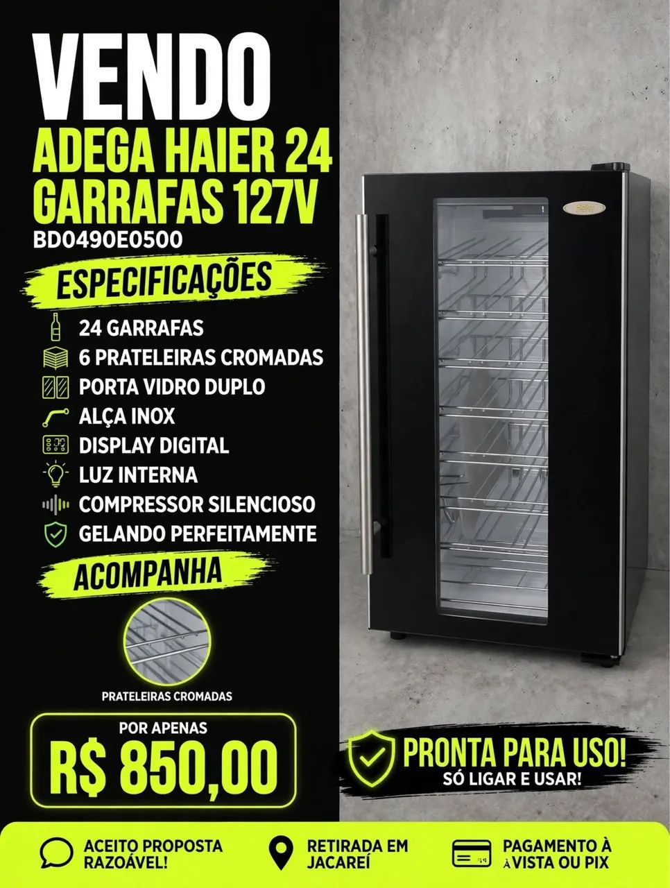 Adega 24 garrafas 