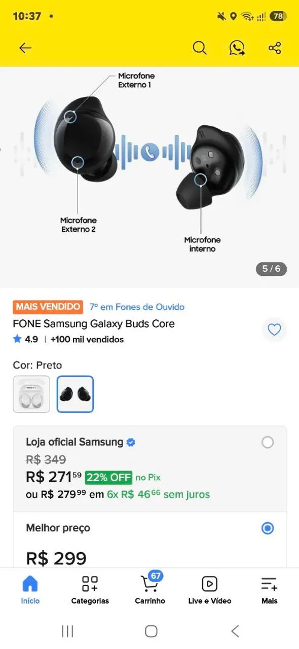 FONE SAMSUNG GALAXY CORE PERFEITO - Foto 5