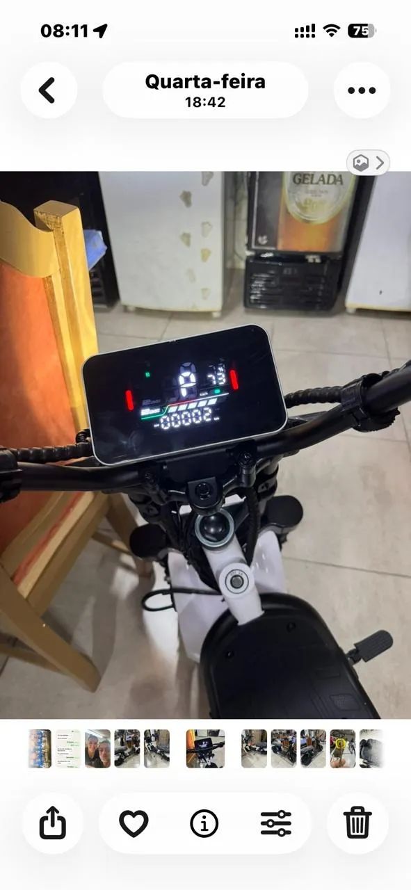 Moto Scooter eletrica 1000 w com som e ré. - Foto 3