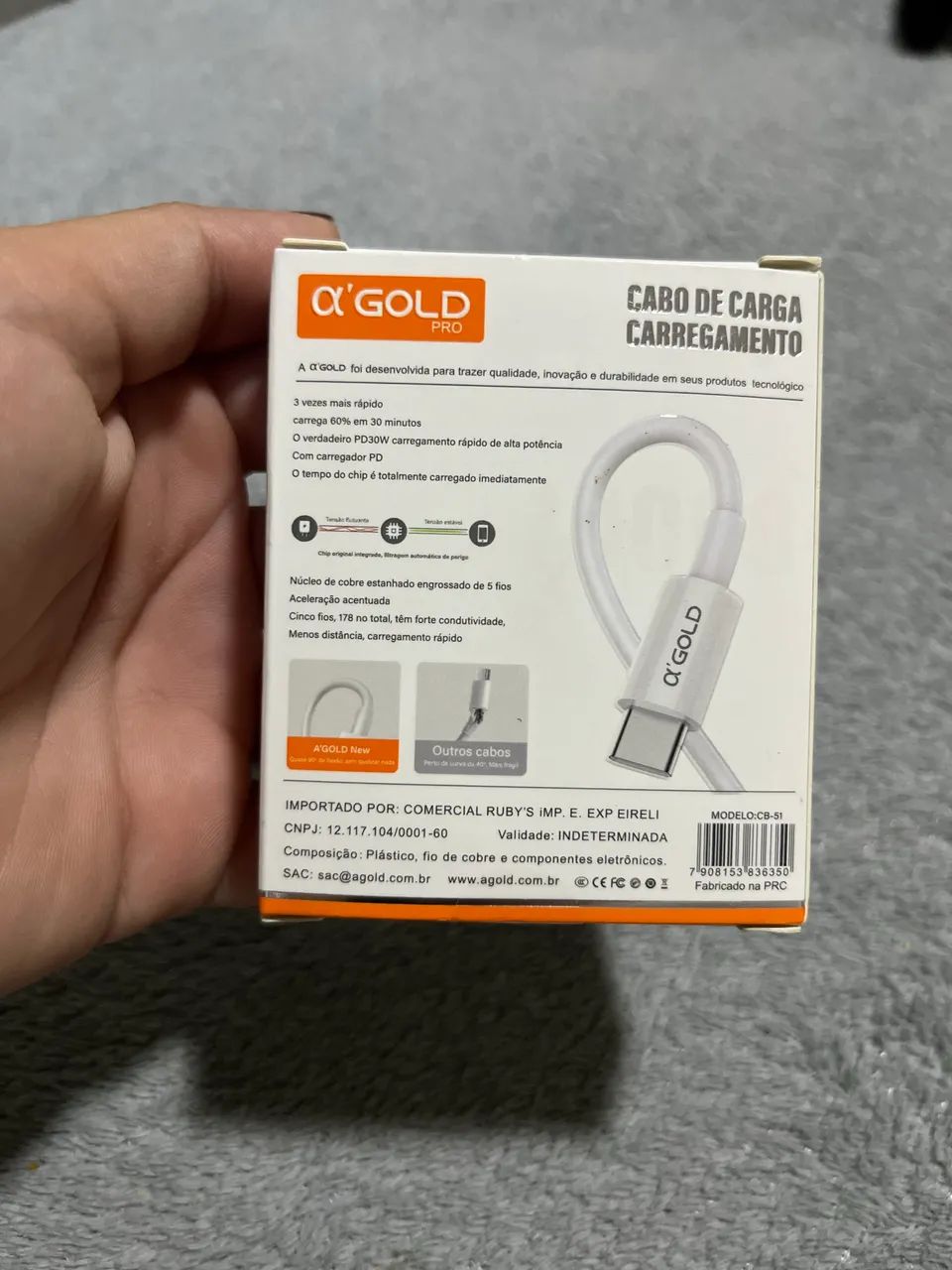 Cabo De Dados Type-c Para Type-c 1m 60w - Foto 2