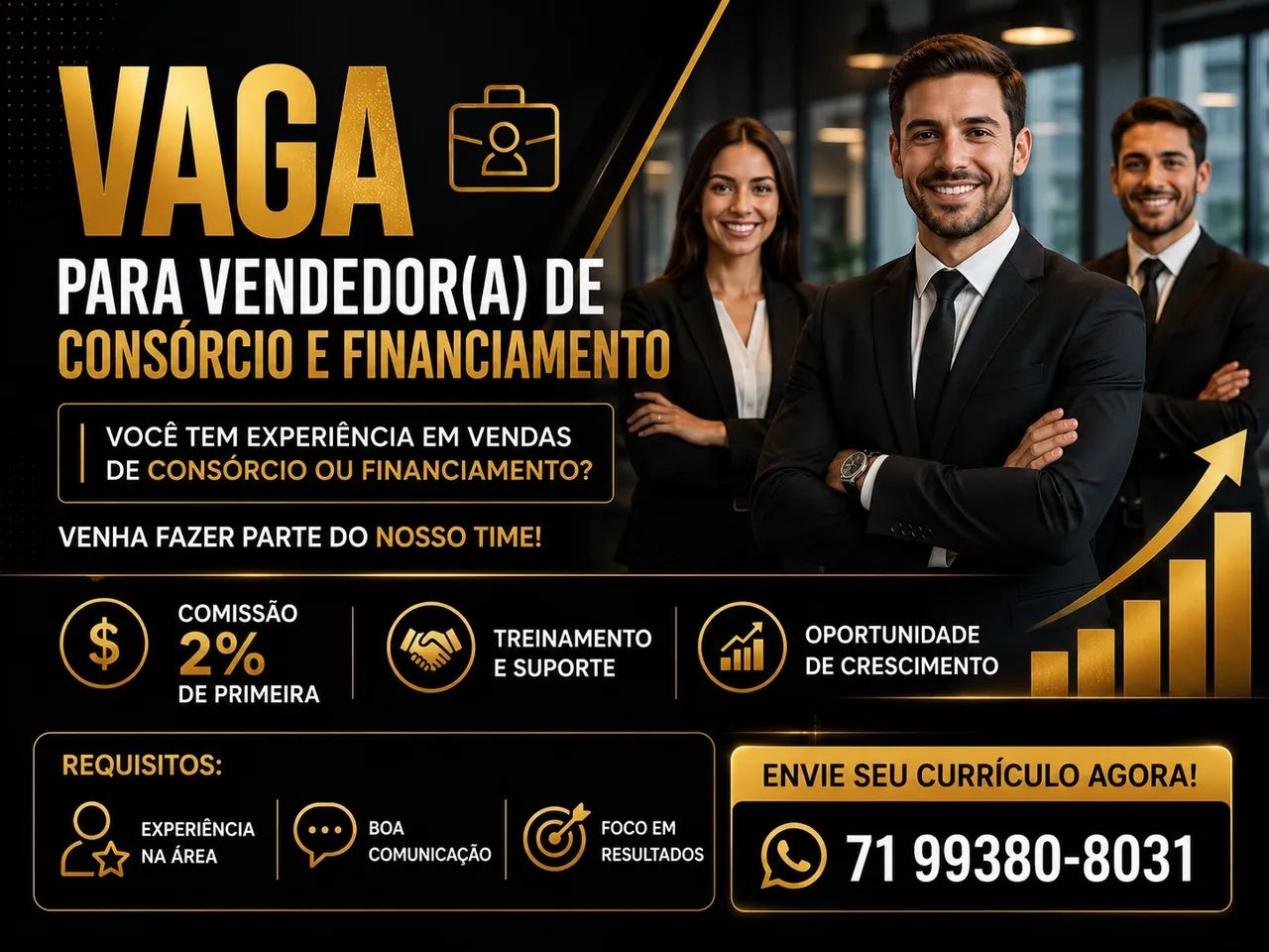 4 Vagas para Vendedor