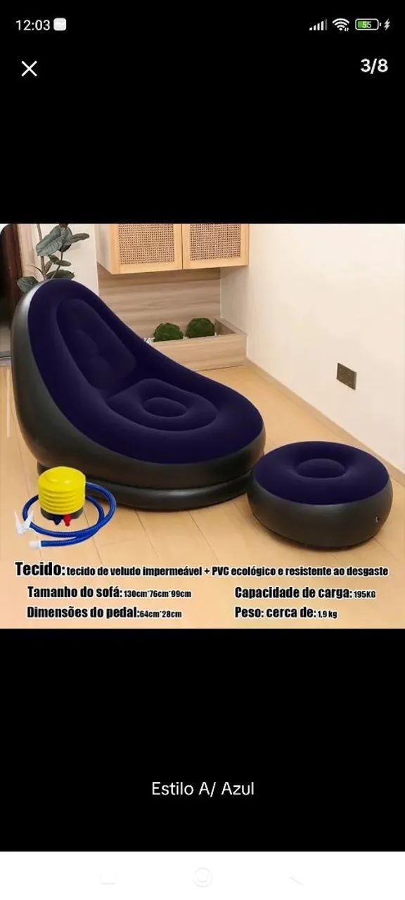 Sofá inflável super resistente ?