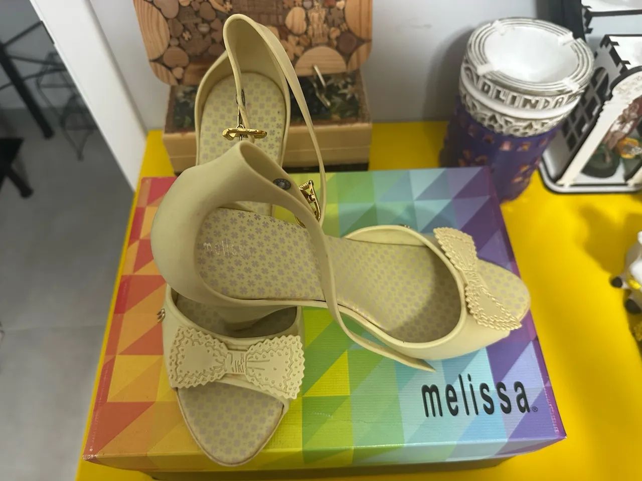 Melissa renda e coração Tam 37 - Foto 2
