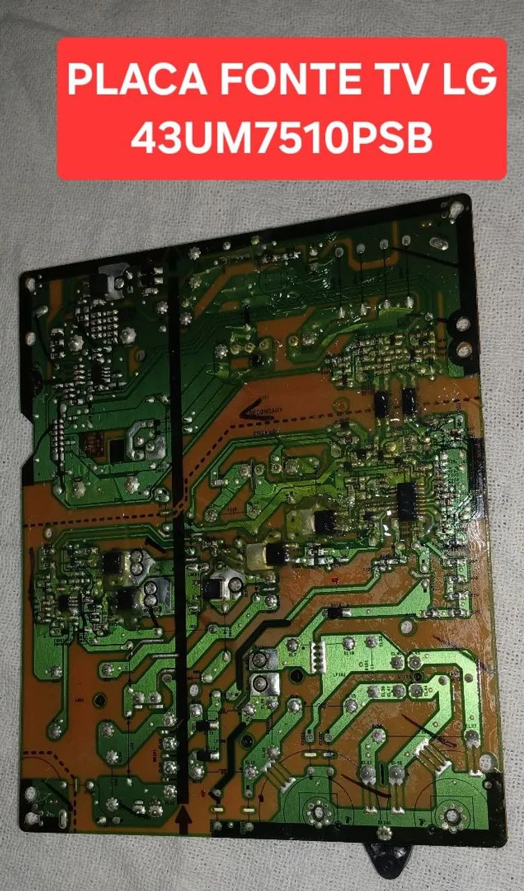 PLACA FONTE TV LG 43UM7510PSB  - Foto 2