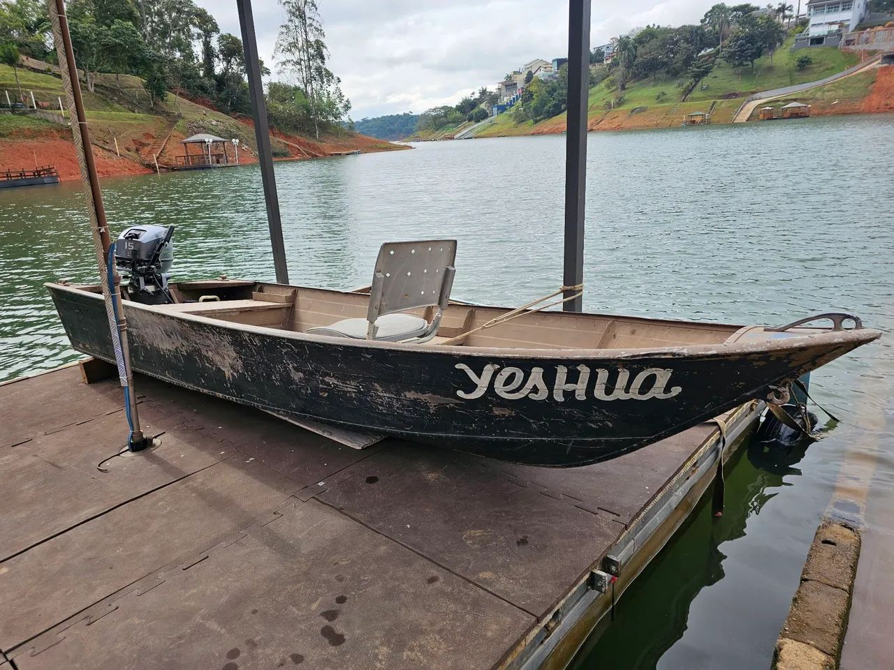 Bote / Barco de alumínio 4,50 - Motor HIDEA 15HP em estado de zero