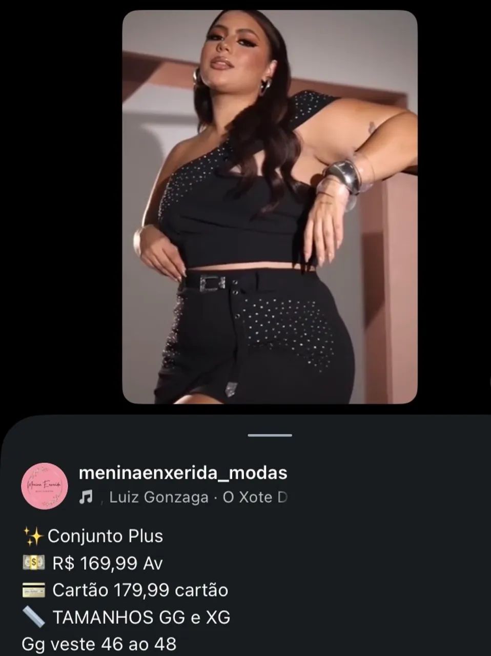 Conjunto preto brilho  - Foto 2