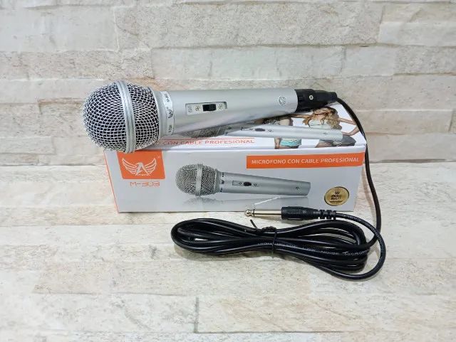 Microfone Dinâmico Com Fio Karaokê Altomex Cabo P10 - Foto 4
