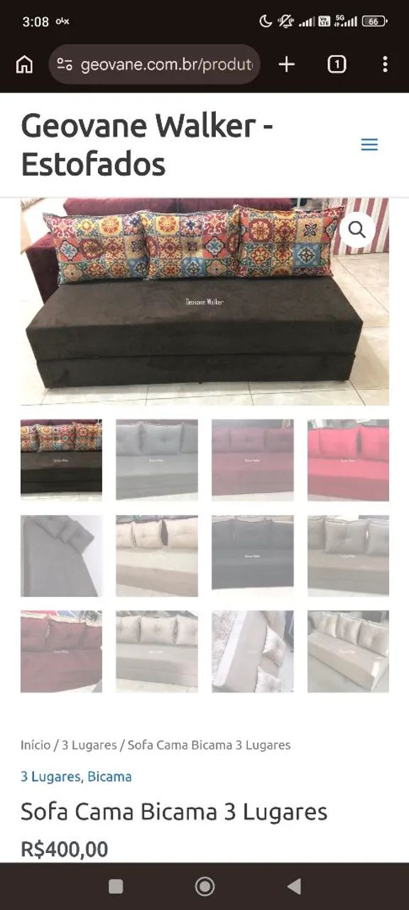 Sofa Cama Bicama 3 Lugares - Foto 3