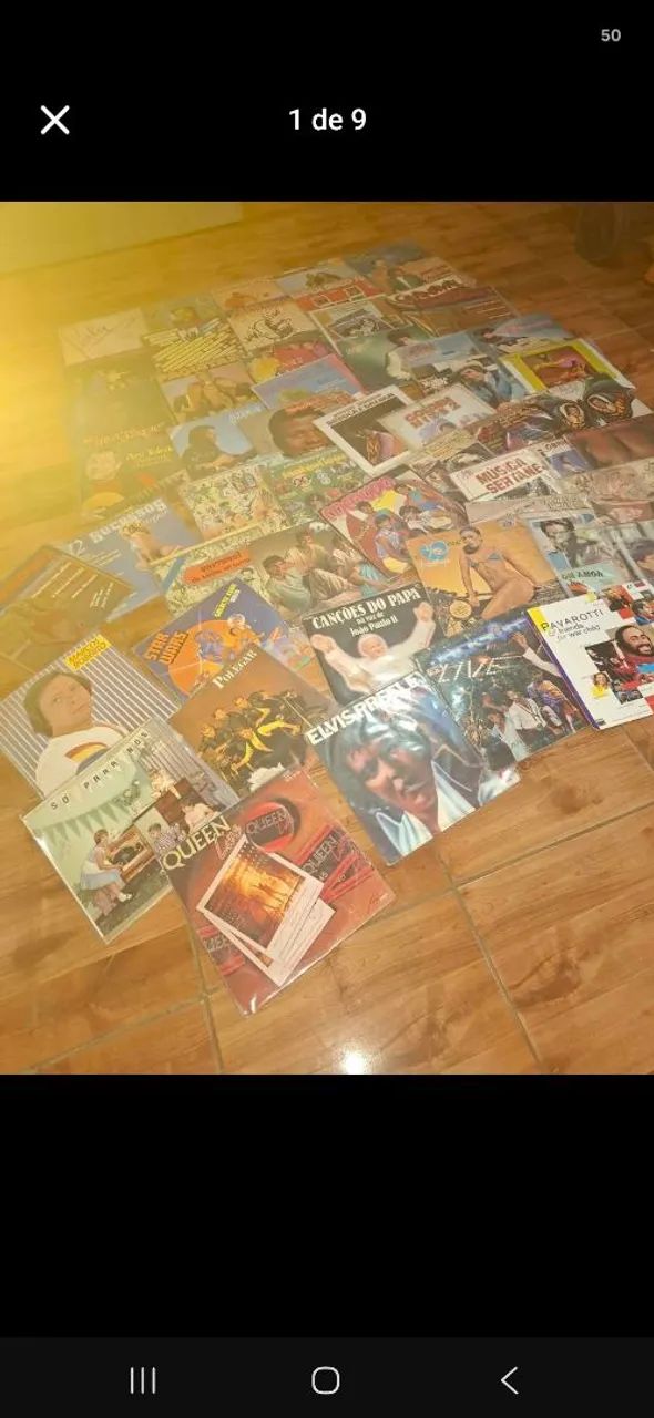 Lote com 54 Discos de Vinil (LPs)