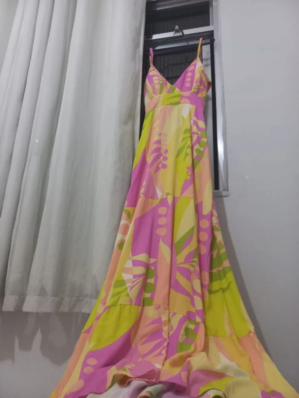 Vestido longo estampado 