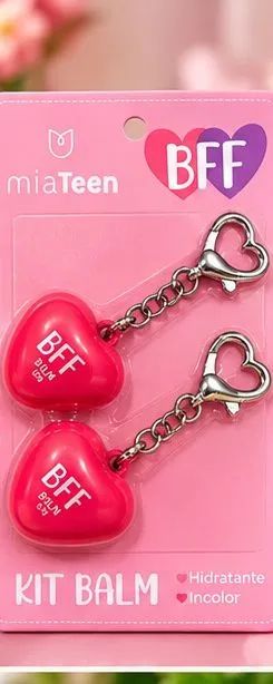Kit balm chaveiro Mia Make BFF
