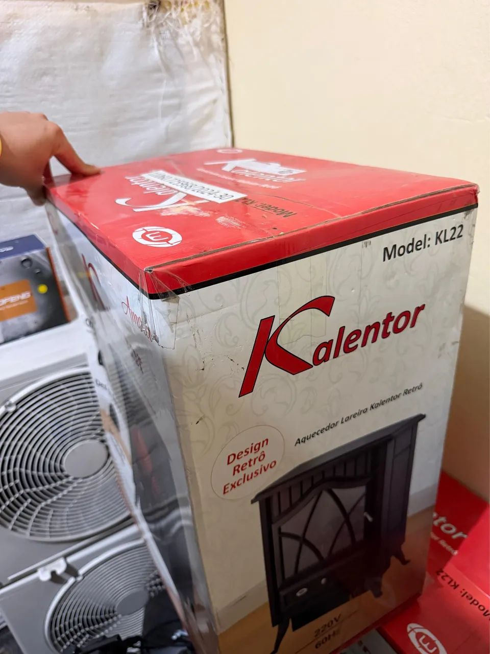 Aquecedor elétrico Kalentor, chamas 3D retrô - Foto 2