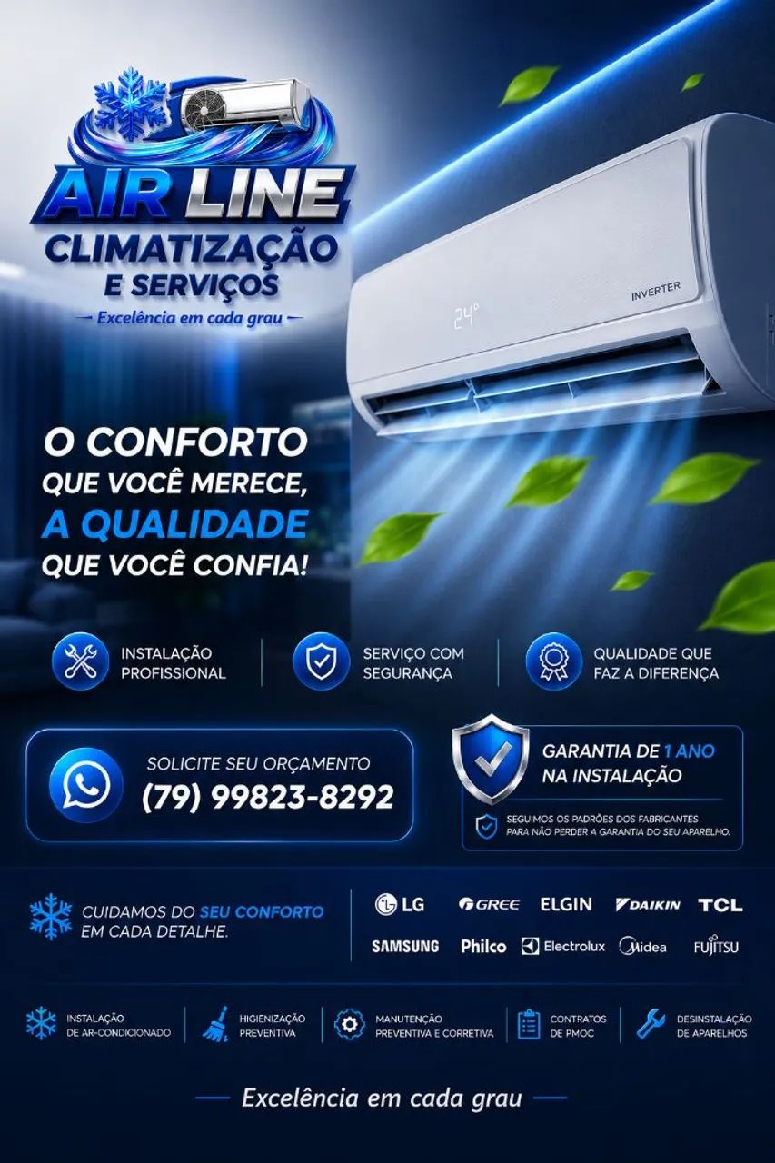 Instalação e Manutenção de ar condicionado 
