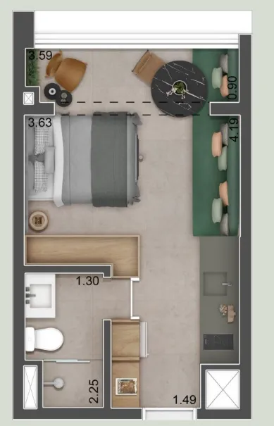 PLANTA 25m²