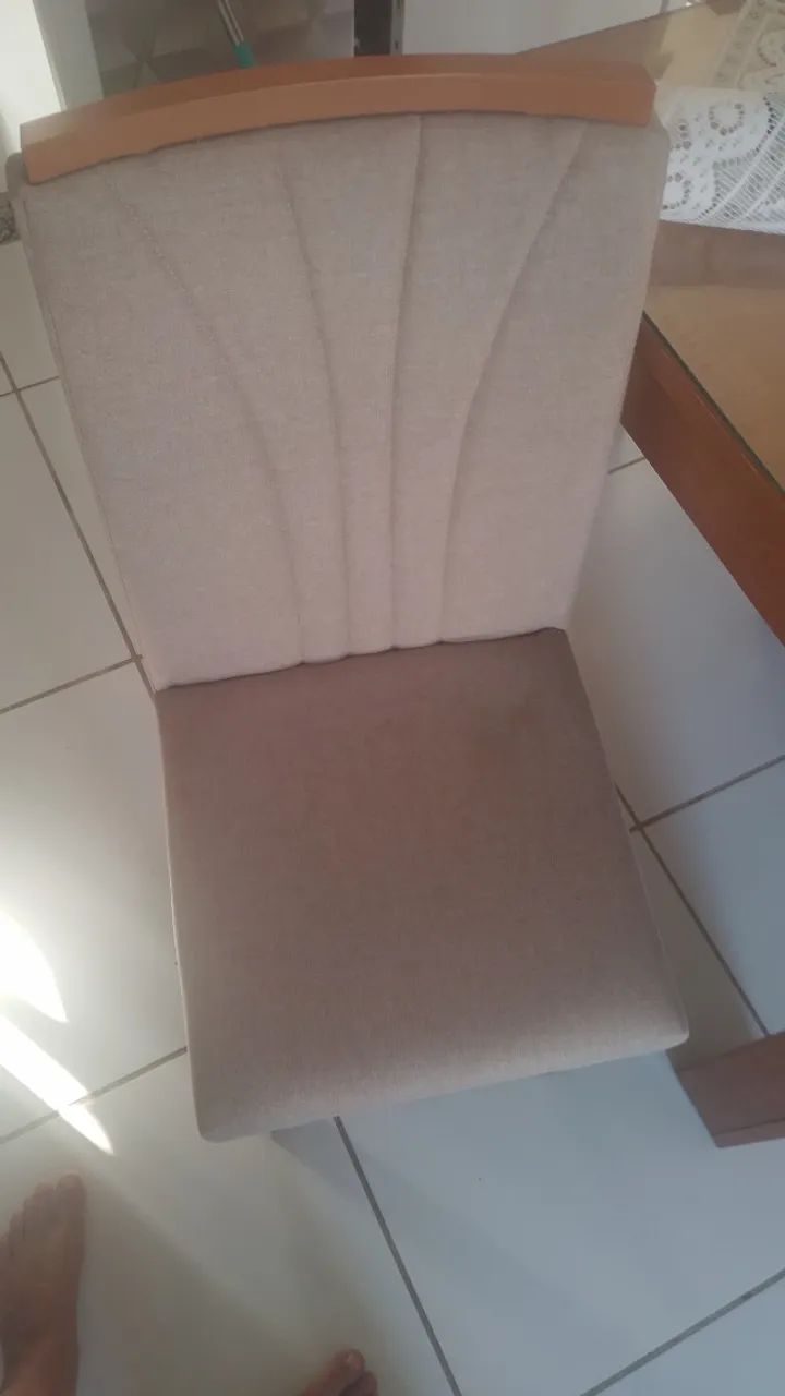 Mesa de jantar 6 cadeira em MDF
