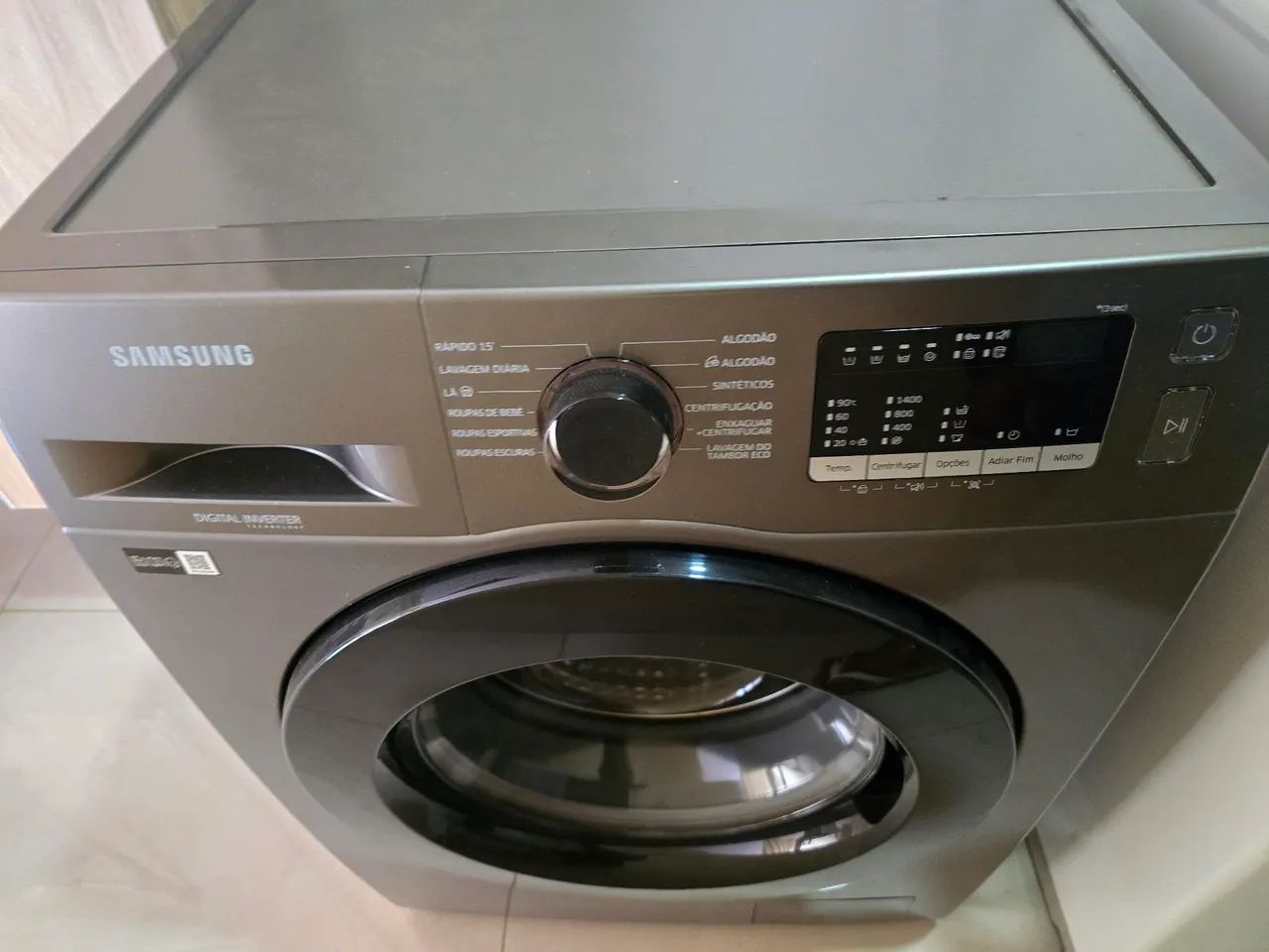 Samsung Lavadora Digital Inverter WW11T Inox 11kg 220V - Foto 3