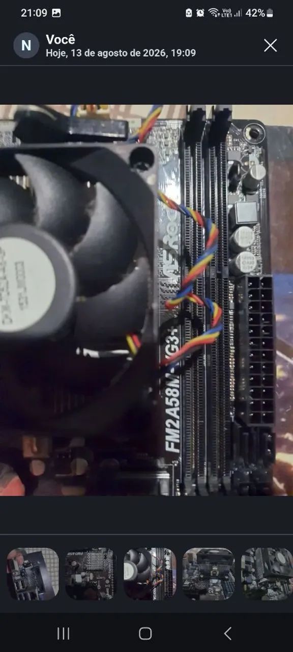 Kit placa mãe AMD, processador, cooler e wi fi. - Foto 3
