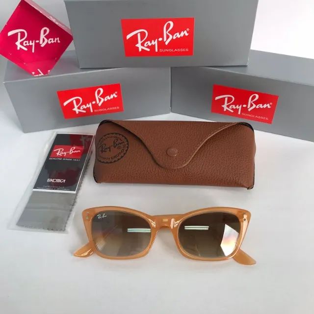óculos de sol ray ban lady caramelo - Foto 3