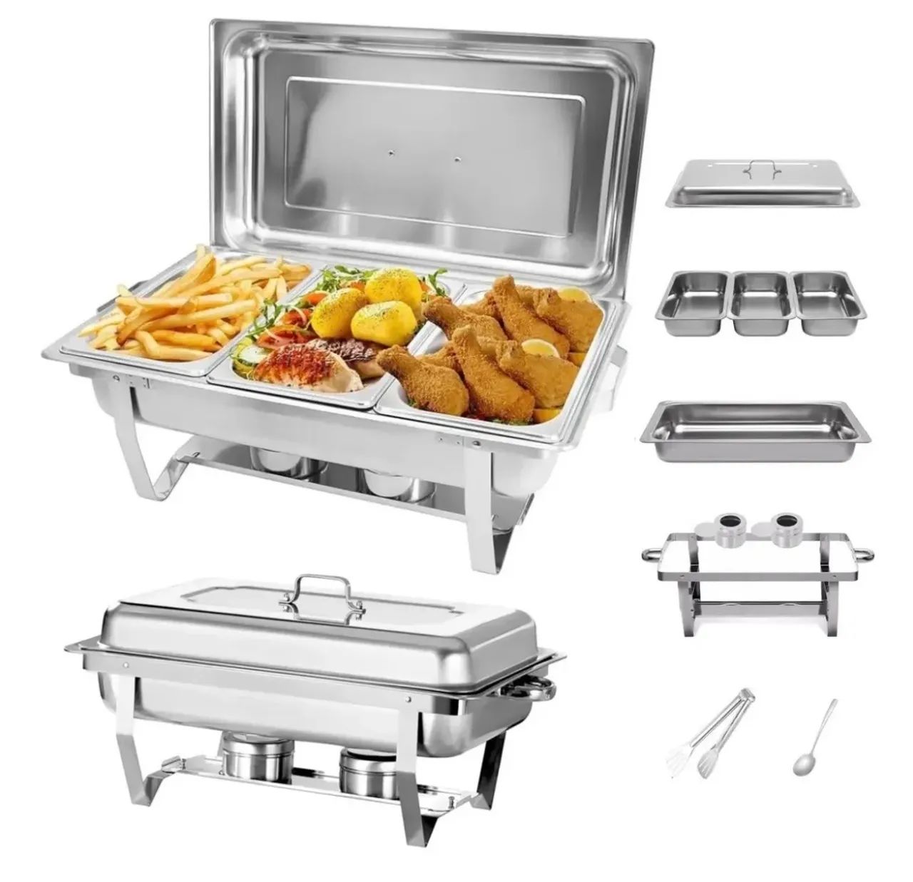 Rechoud retangular inox 11 Lt - Foto 2