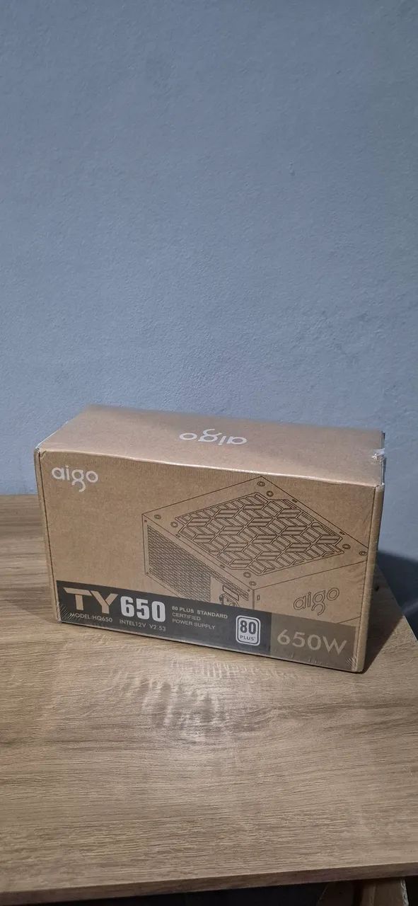 Fonte Aigo TY 650w 80plus 220v. Lacrada