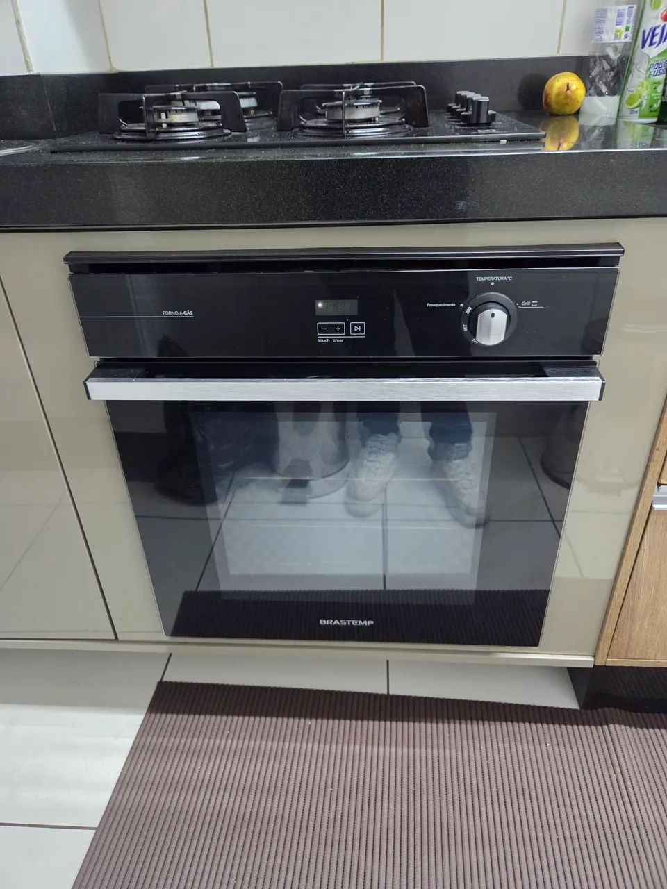 Forno de Embutir Brastemp 78L com Timer e Grill