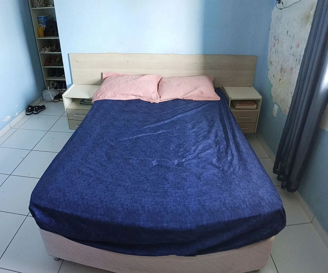 Cama box de casal com colchão de mola  - Foto 3