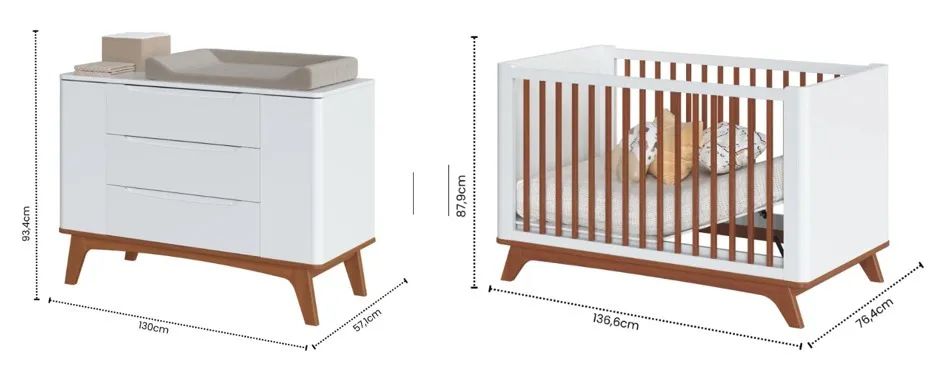 Kit Quarto de Bebê Completo - Berço + Cômoda (Excelente Estado) - Foto 3