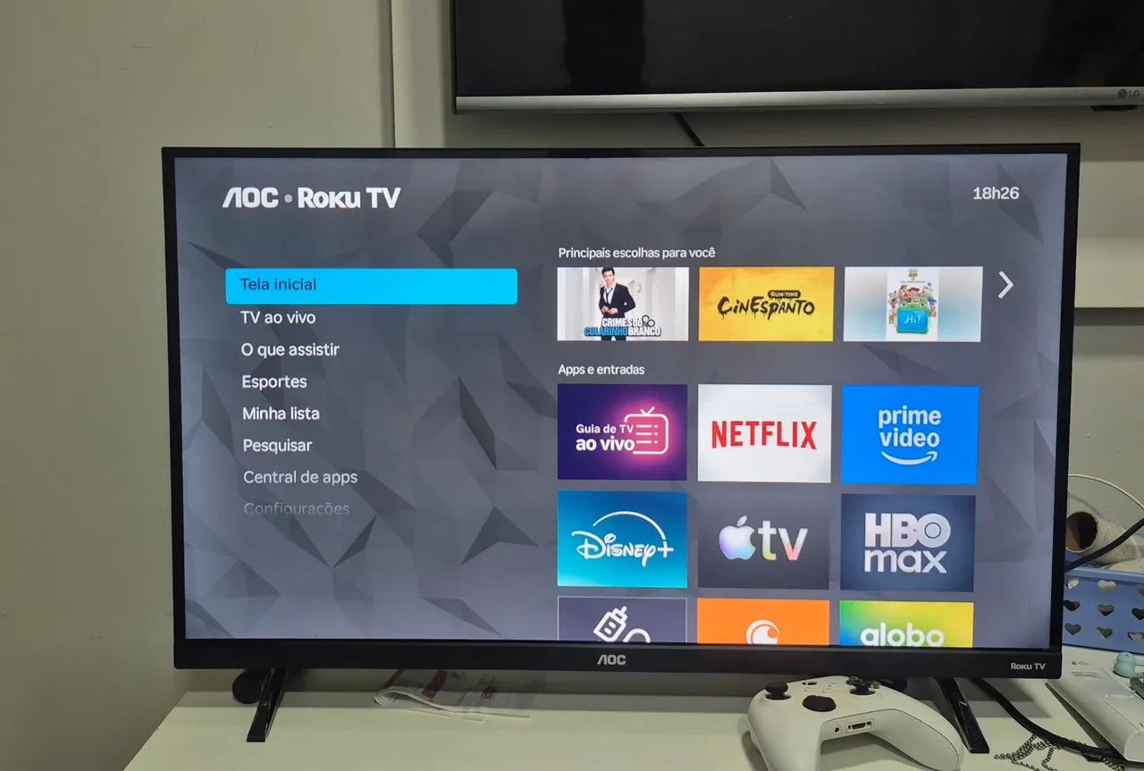 Smart Tv 32 polegadas Hd Roku Tv 32s5135/78g Preta Aoc
