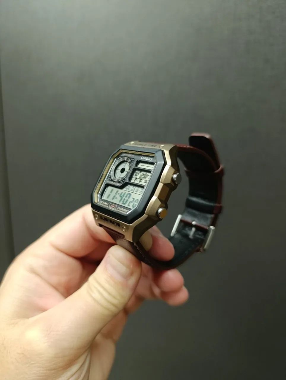 Vendo Relógio Casio Masculino AE-1200WHL-5AVDF - Foto 2